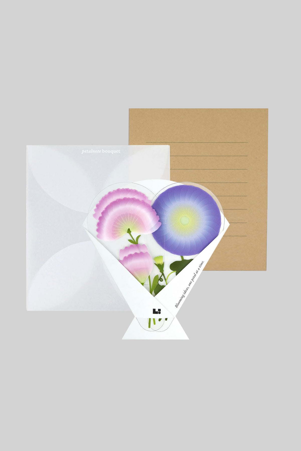 PETALNOTE BOUQUET— CARNATION & MORNING GLORY